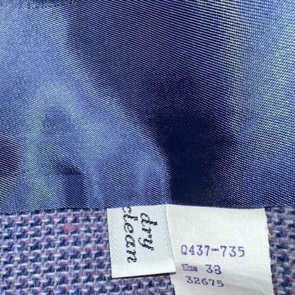 Vintage Pendleton Purple Wool Tweed Blazer Womens Pastel Preppy Career - Picture 11 of 12